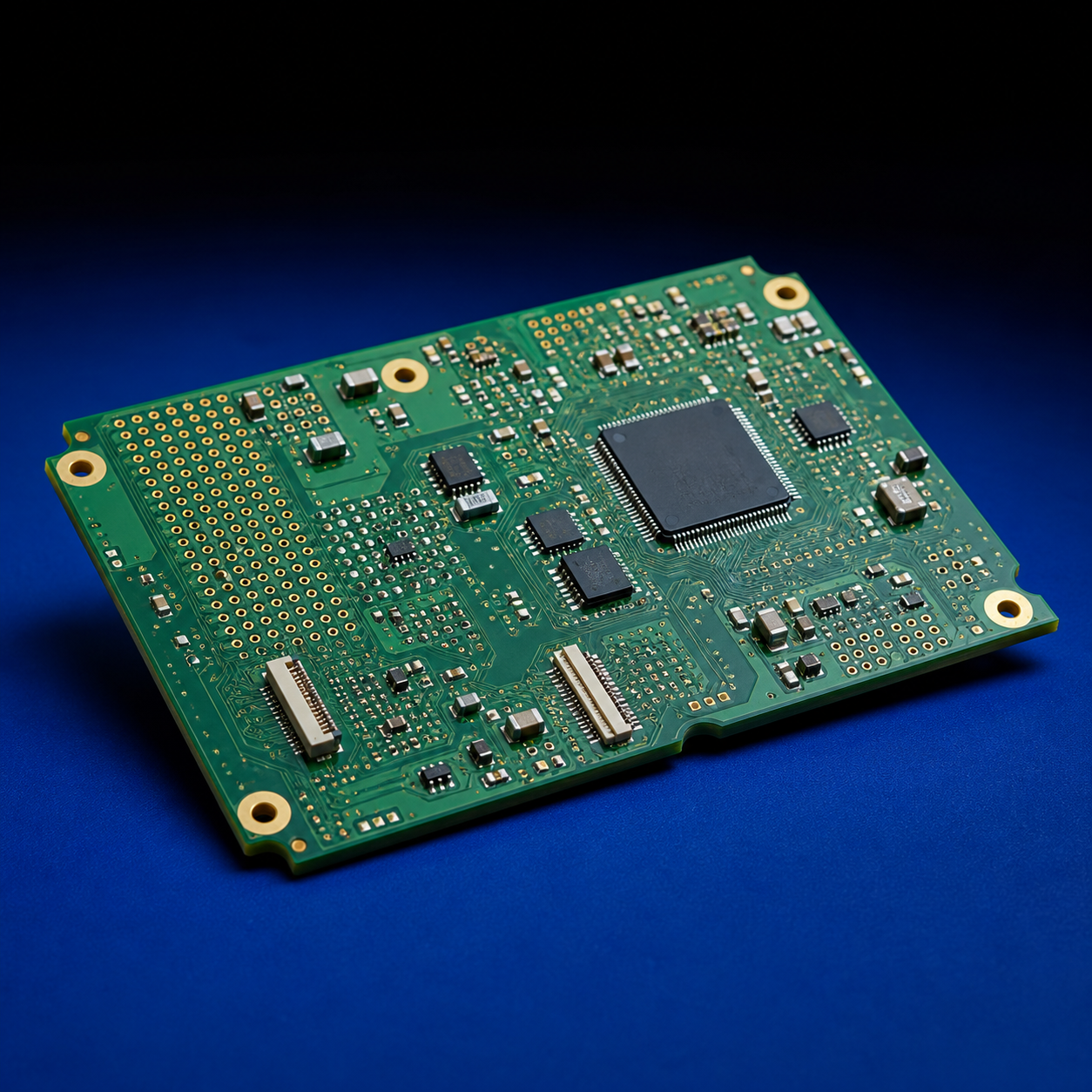 Representative assembled FR4 printed circuit board